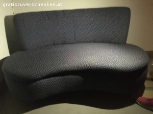 Couch. Kleine Couch, Blau mit gelben Punkten