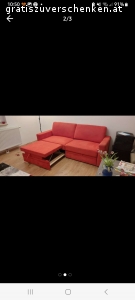 Leiner Sofa zu verschenken, sehr. Verschenke gebrauchtes Sofa mit Auszieh Funktion in Ziersdorf, wegen neu Anschaffung.
Hat Gebrauchsspuren, ist aber noch in einem sehr guten Zustand.
Tierfreier, Nichtraucher Haushalt....

Mindestens 3 Personen nötig zum transportieren. Wir können leider nicht mithelfen....

Abholung 3 Stock ohne Lift, Sofa ist sehr massiv, Lehne muss abmontiert werden damit es durch die Tür passt.