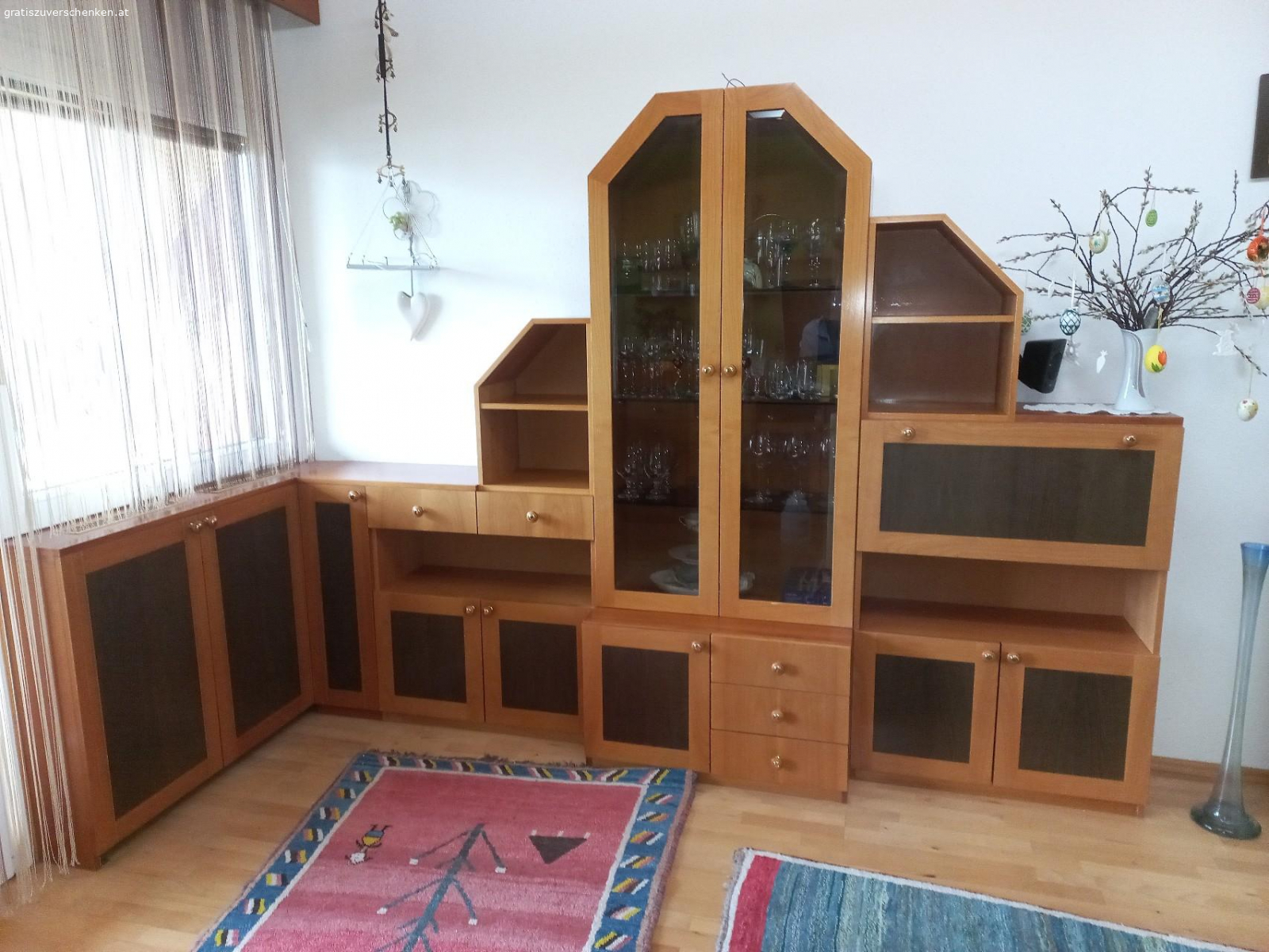 Wohnzimmer komplett. Tischlerarbeit;Kirsch /Mooreiche funiert,Selbstabholung