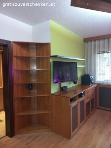 Wohnzimmer komplett. Tischlerarbeit;Kirsch /Mooreiche funiert,Selbstabholung